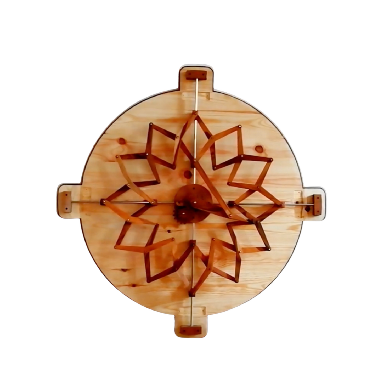 Kinetic Wooden Wall Art | Expanding Geometric Sculpture | Interactive Wood Decor