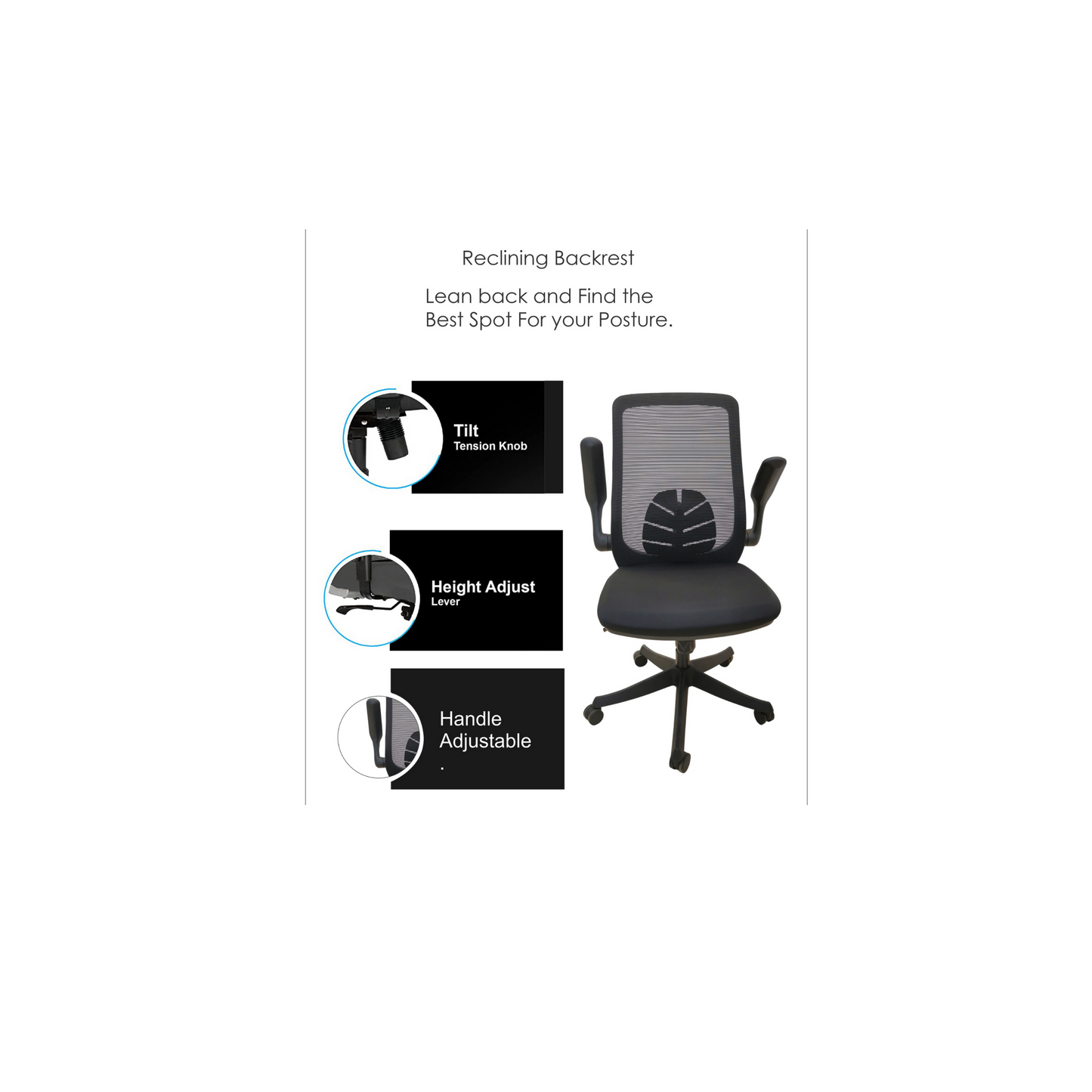 Petal Mesh Chair (Mid-Back)