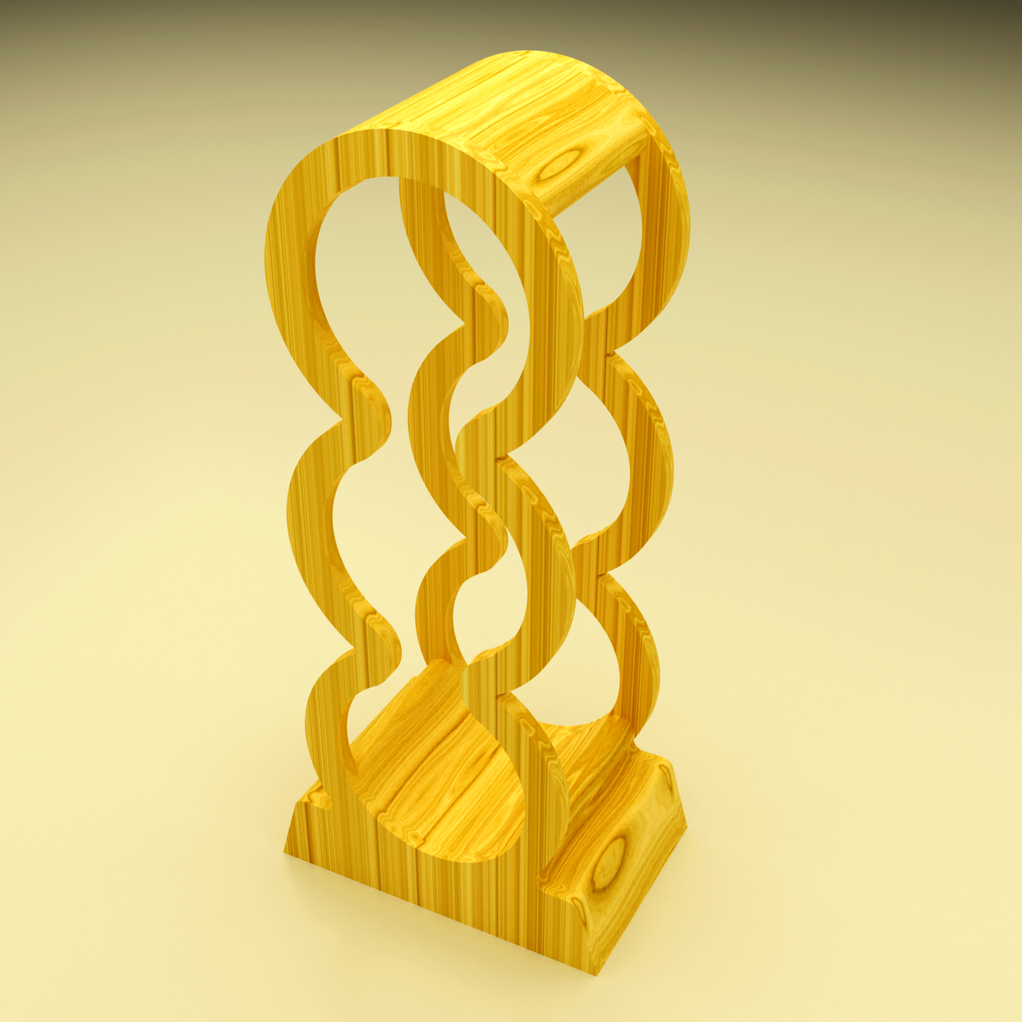 Minimalist Wooden Wine Rack | Modern Countertop Wine Holder