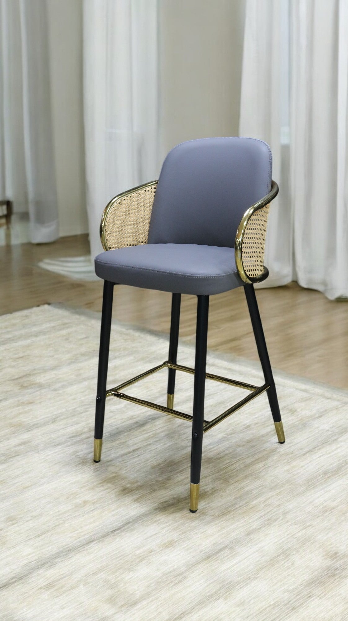 Cane Gold High Chair