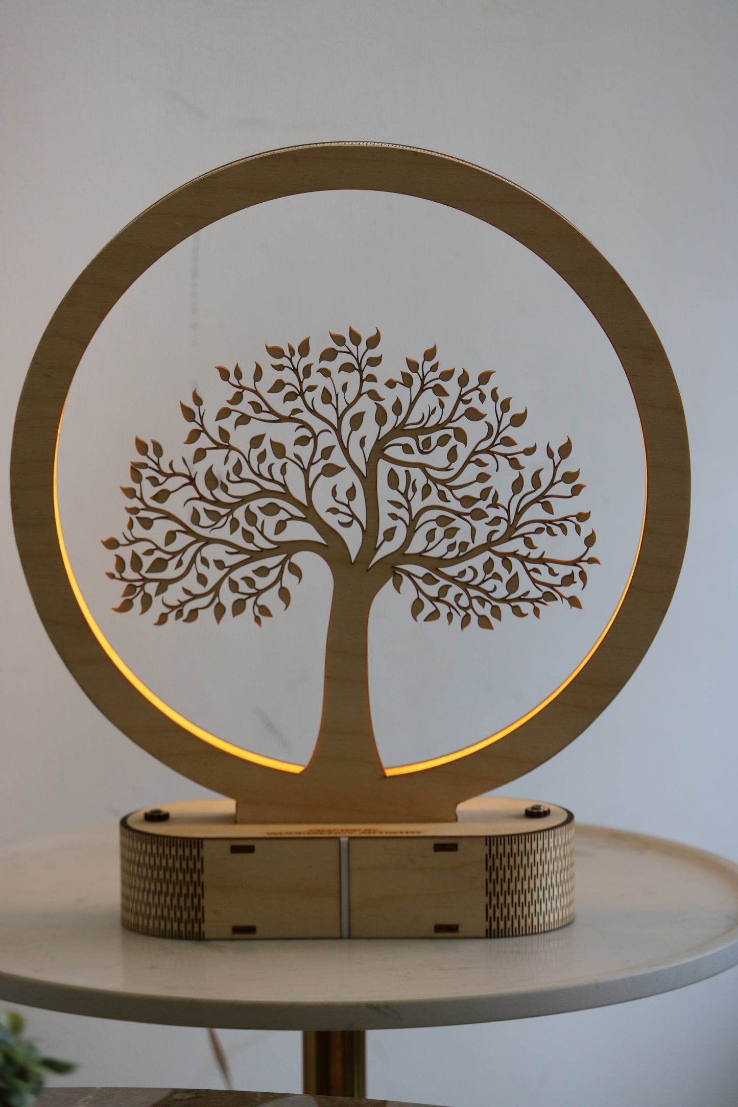 Small Wooden Tree of Life Lamp | Laser-Cut Decorative Night Light