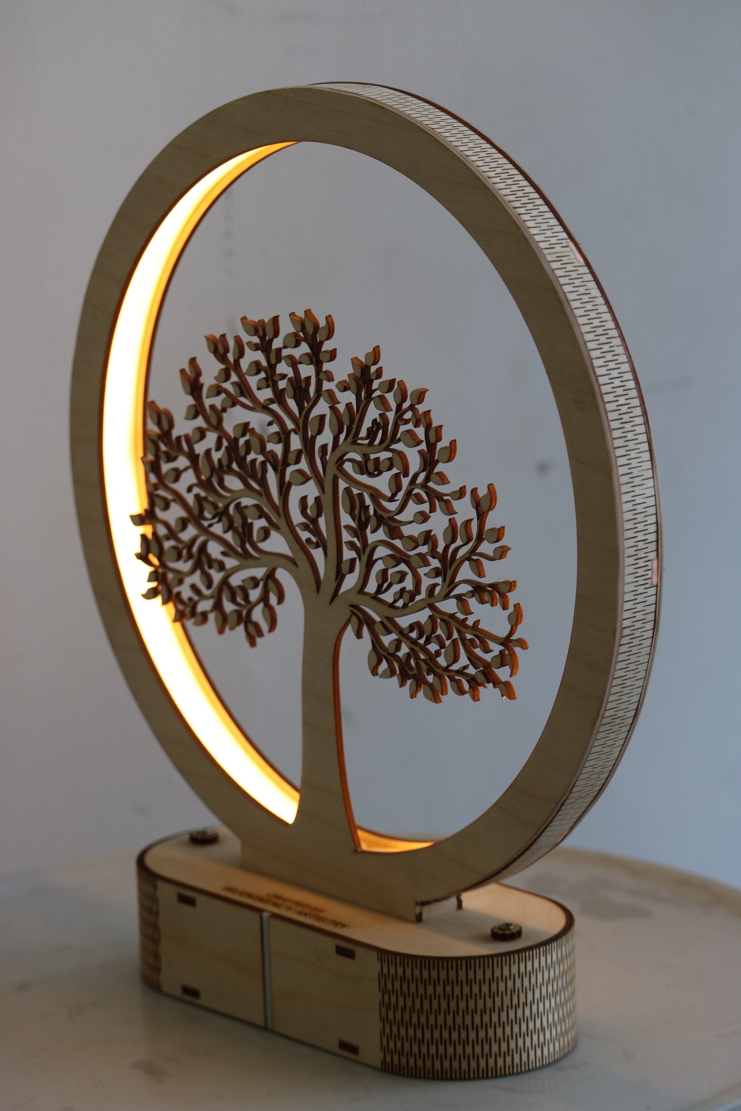 Small Wooden Tree of Life Lamp | Laser-Cut Decorative Night Light