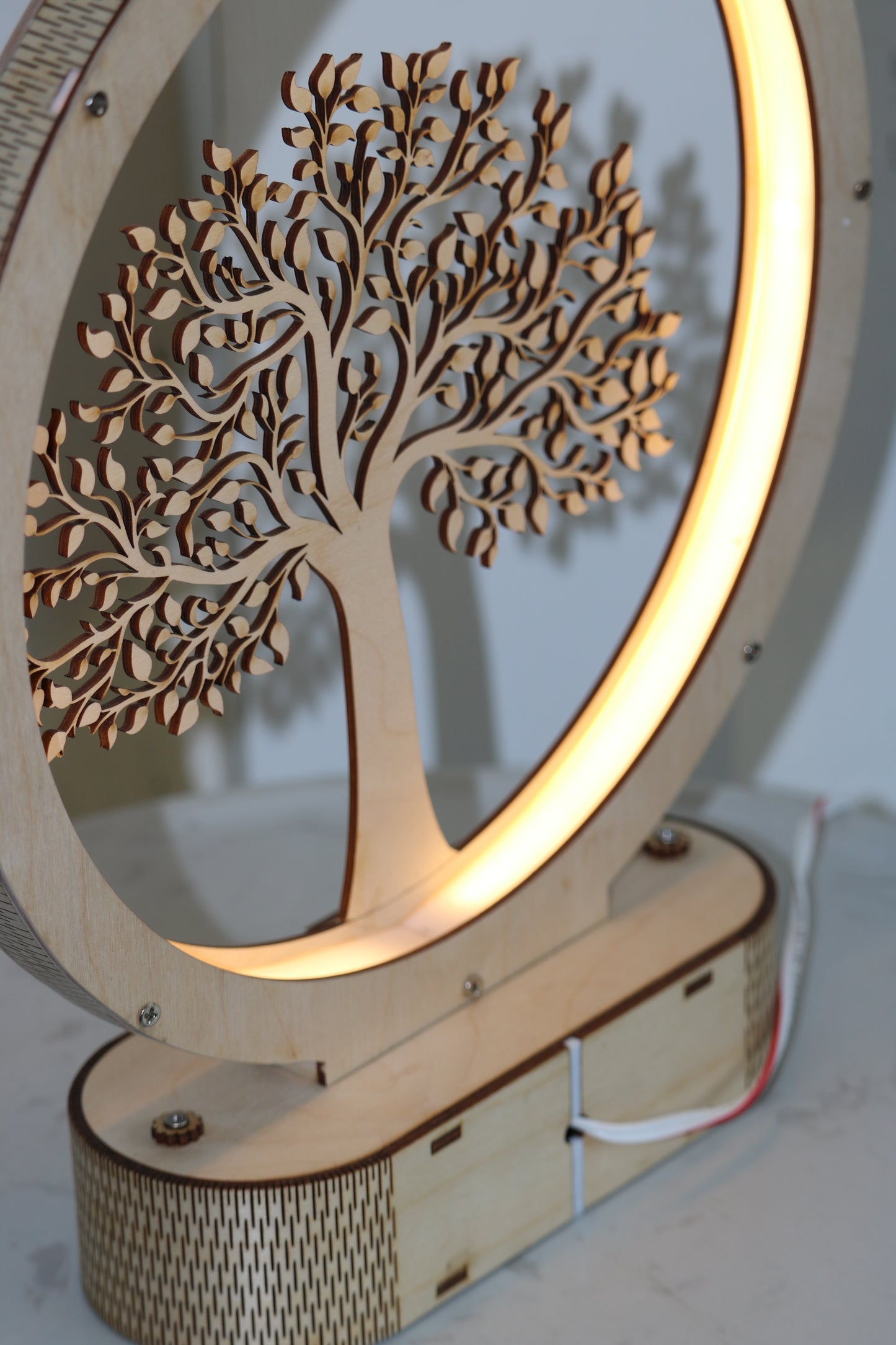 Small Wooden Tree of Life Lamp | Laser-Cut Decorative Night Light
