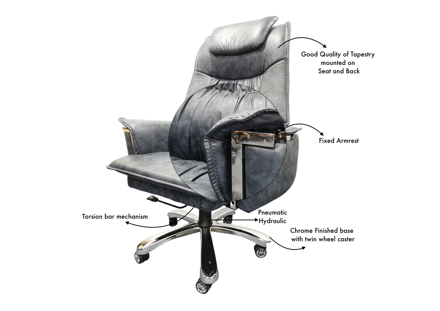 J-01- Boss Highback Cushion Chair