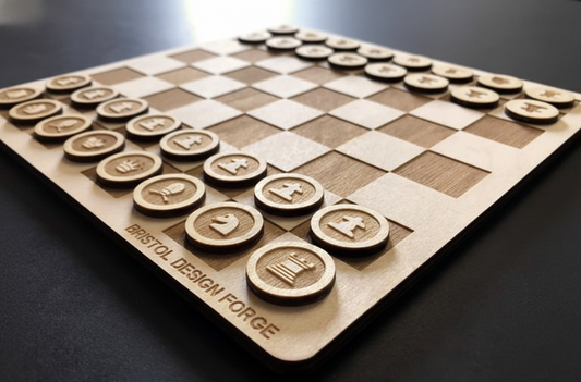 Artisan Designer Wooden Chess Set | Modern Wood Design
