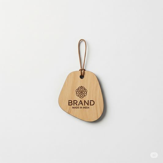 Customizable Wooden Branding Tags | Engraved Wood Product Labels & Tags - MOQ 10pcs
