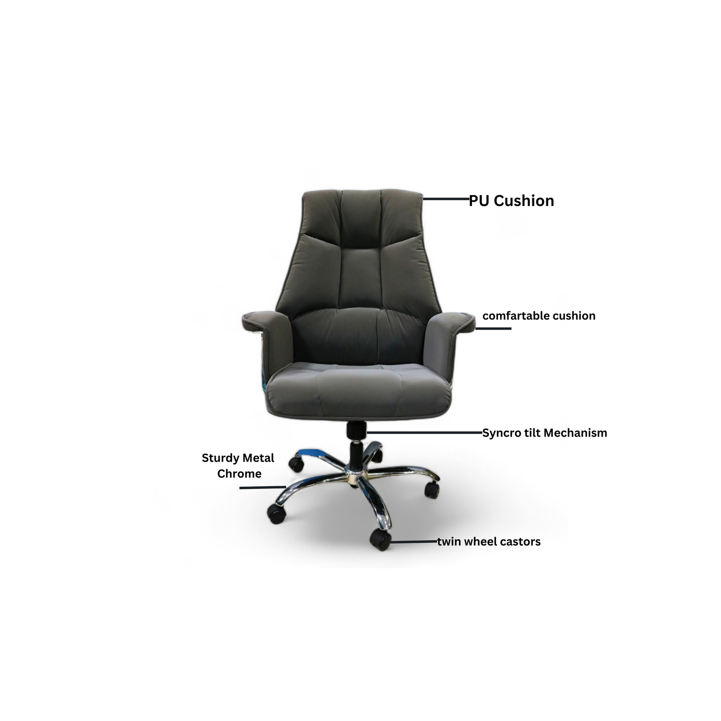 J-02 Boss Highback Cushion Chair