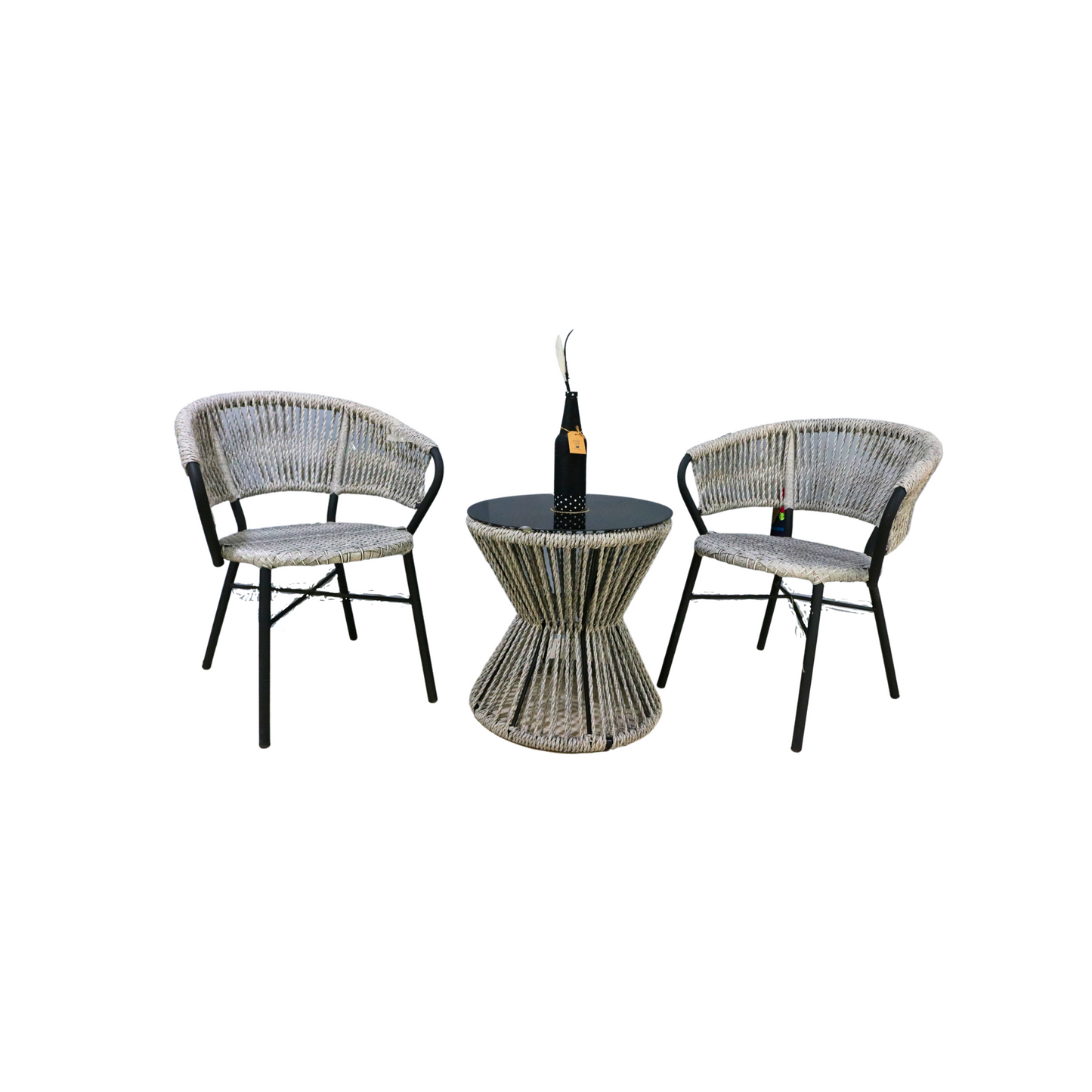 Outdoor Rock Chair Set | PVC Rope