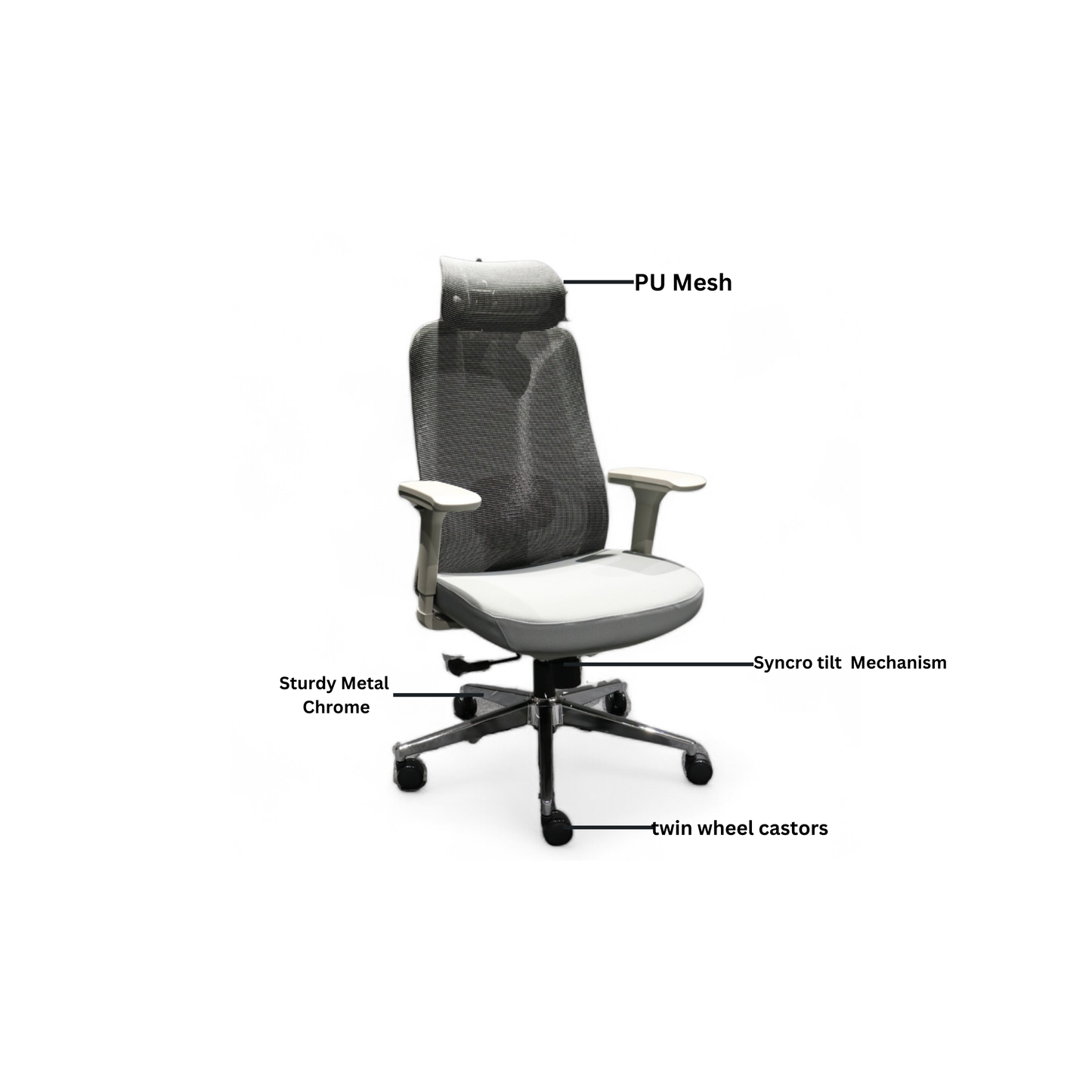 Polyester Mesh Chair (High-Back)